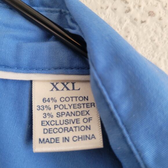 Riders by Lee Womens Sz XXL Cotton Blend Button Up Blouse Light Blue - Picture 3 of 4